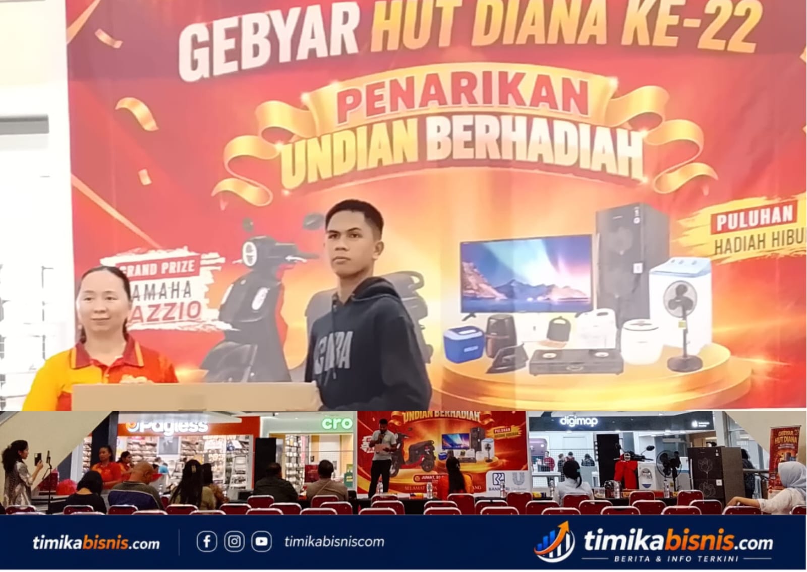 Gebyar Undian Meriahkan HUT ke-22 Diana Mall Timika, Komitmen Tingkatkan Pelayanan